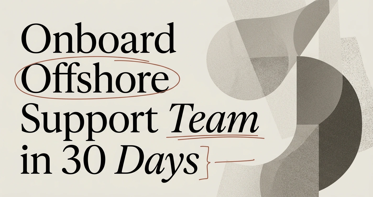 How to Onboard an Offshore Support Team in 30 Days