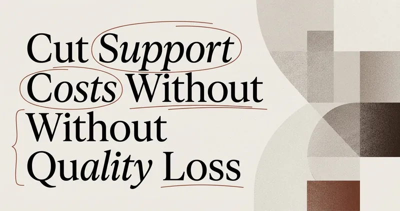 How to Cut Customer Support Costs Without Losing Quality