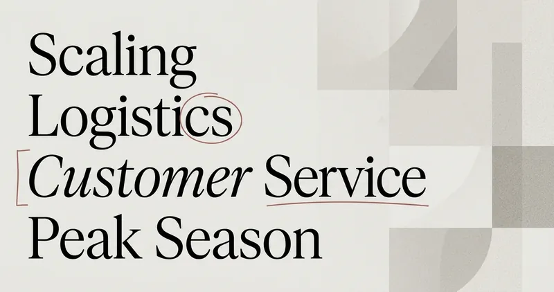 Scaling Logistics Customer Service During Peak Season